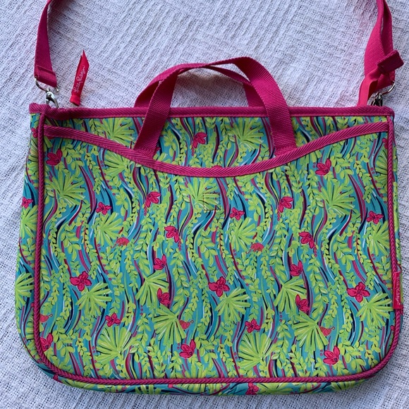 Lilly Pulitzer Handbags - LILLY Pulitzer pink, green and blue laptop case